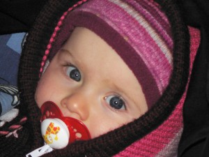 Nach dem Baden gut verpackt