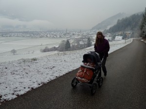 im Urlaub Kinderwagen