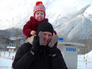 im Urlaub auf den Schultern